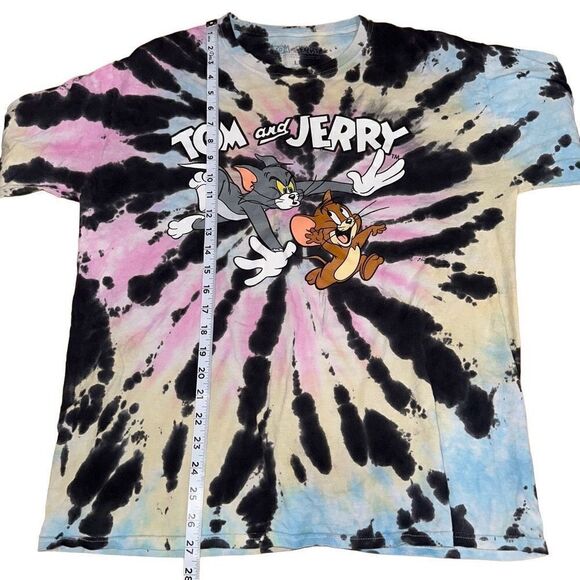 Tom & Jerry Mens Colorful Character Print Longsleeve Tshirt Casual Retro Hipster - Picture 7 of 9